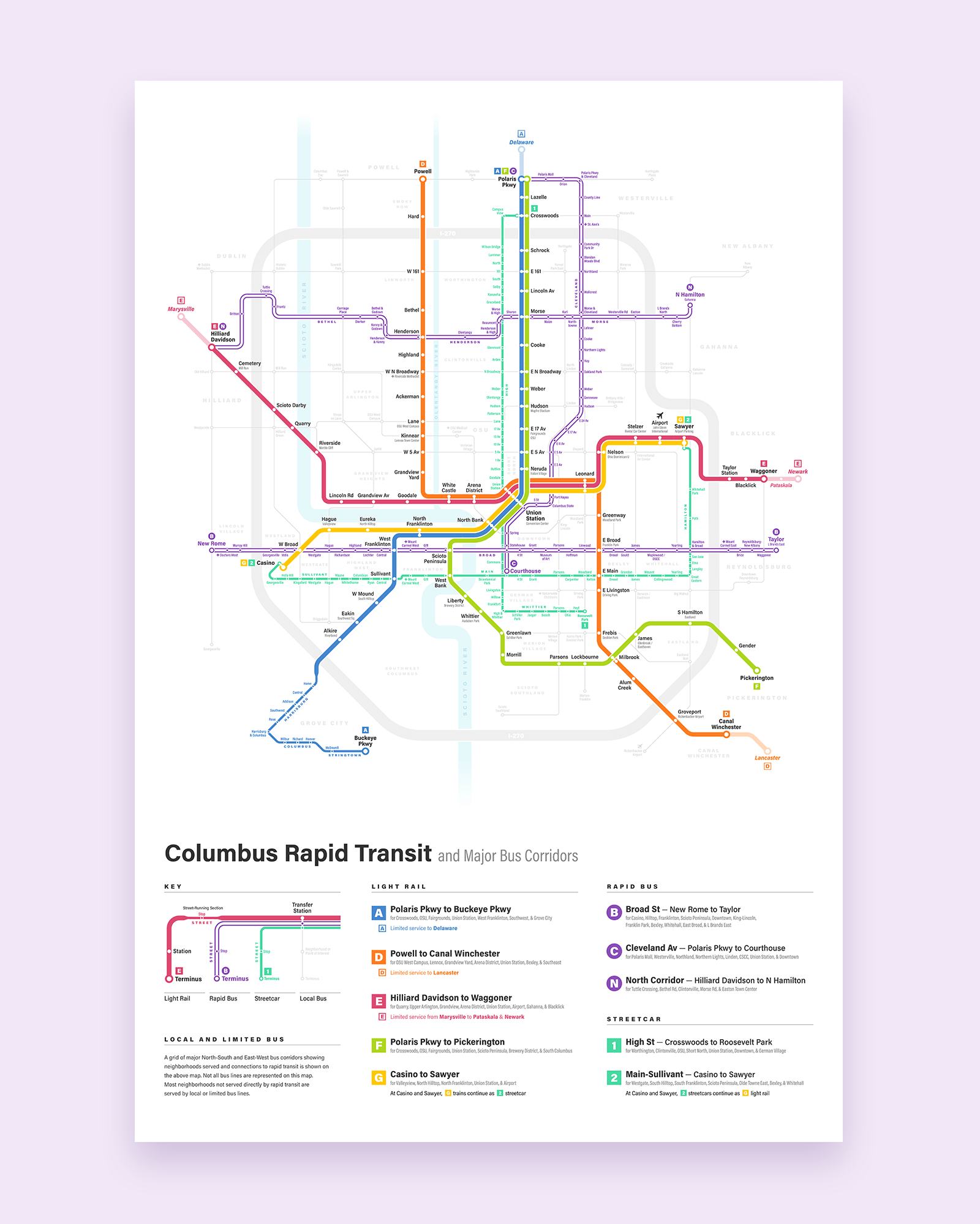 Columbus transit map